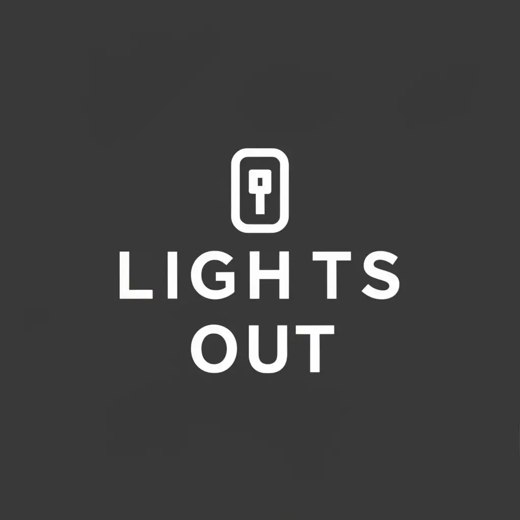 a logo design,with the text "Lights Out", main symbol:A light switch,Minimalistic,be used in Internet industry,clear background