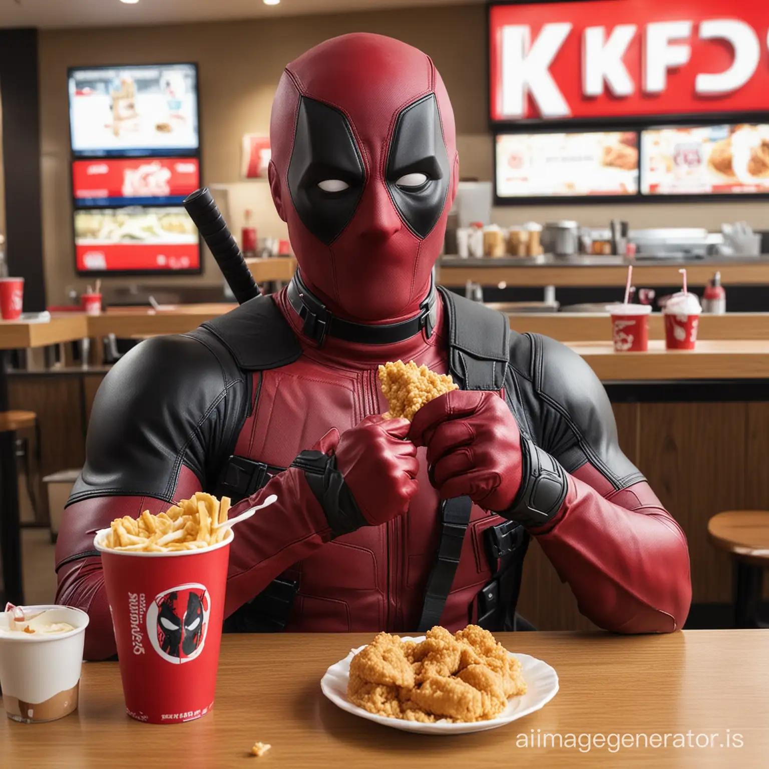Deadpool-Enjoying-a-Meal-at-KFC