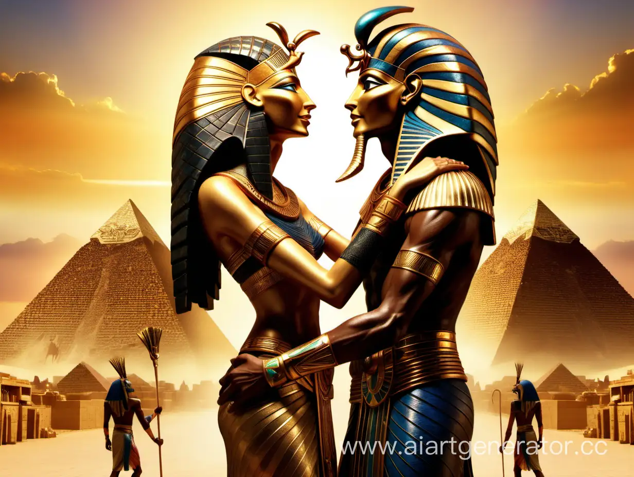 Divine-Embrace-of-Thoth-and-Maat-at-Sunset-by-the-Pyramids