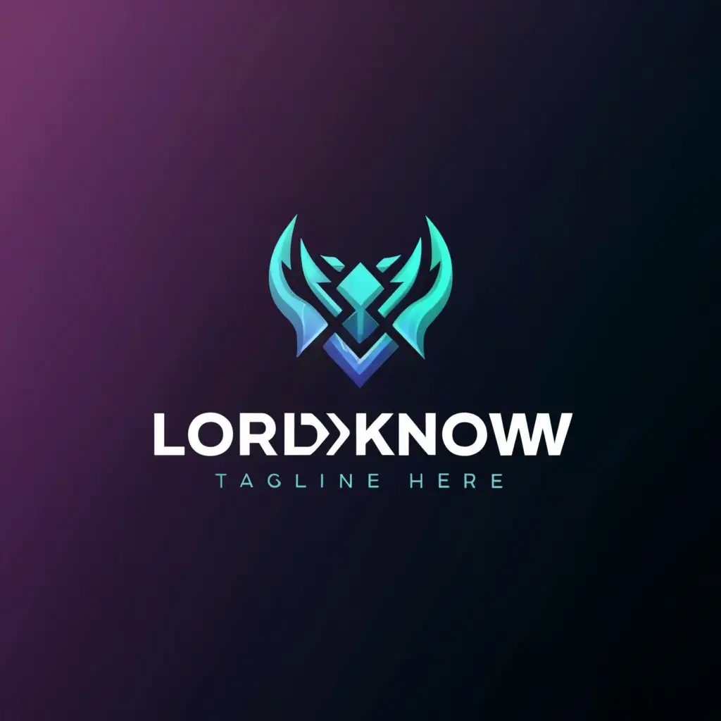 a logo design,with the text "lordknow", main symbol:esports,Moderate,be used in Technology industry,clear background