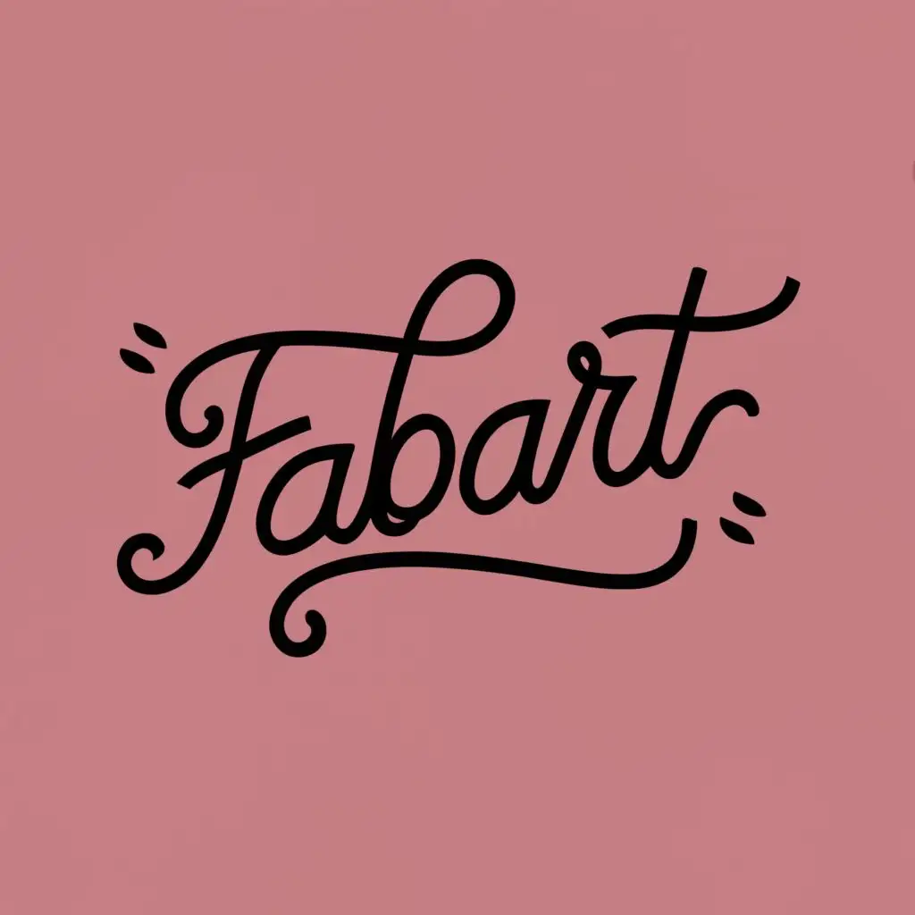 logo, place the inscription FABART on the staff among the notes, with the text "clear FABART name on the staff Logo in dark red... ", typography
among notes