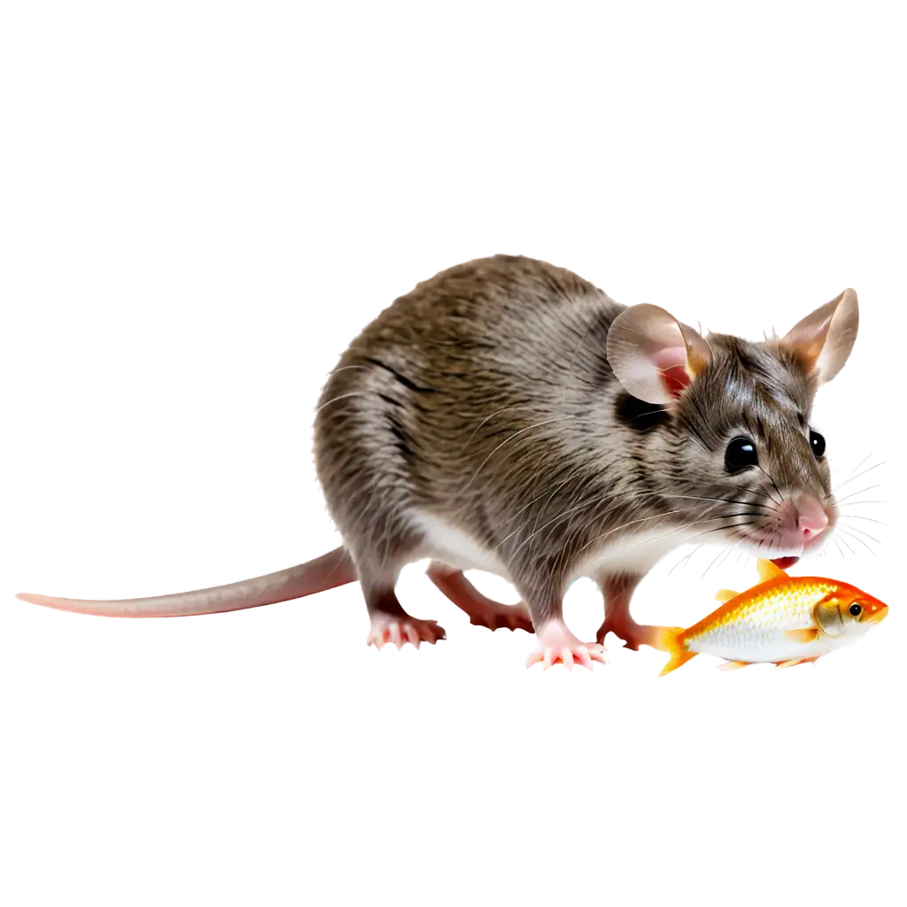 Captivating-PNG-Image-Cunning-Mouse-Caught-in-the-Act-of-Stealing-a-Fish