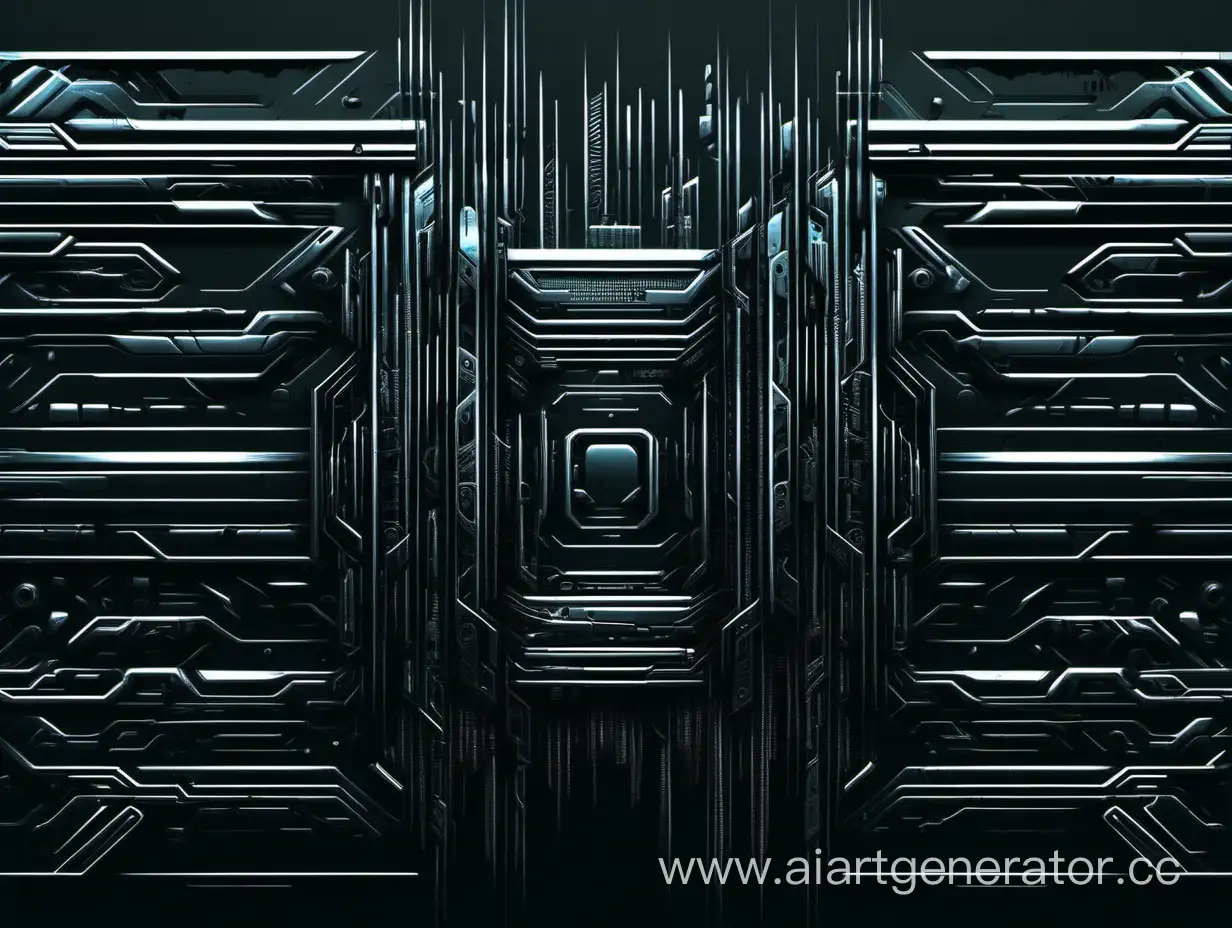 Futuristic-Cyberpunk-Metallic-Black-Background