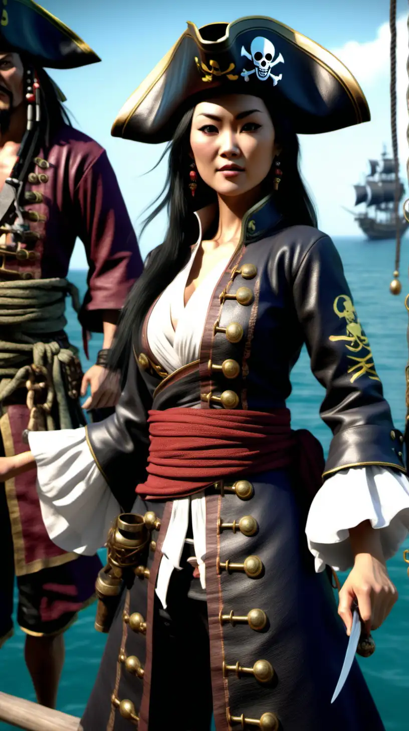 Ching Shih Negotiating Alliances with Pirates 4K Ultra Realistic Image