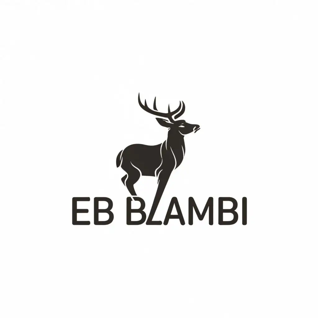 logo, Deer, with the text "EB Bambi", typography
