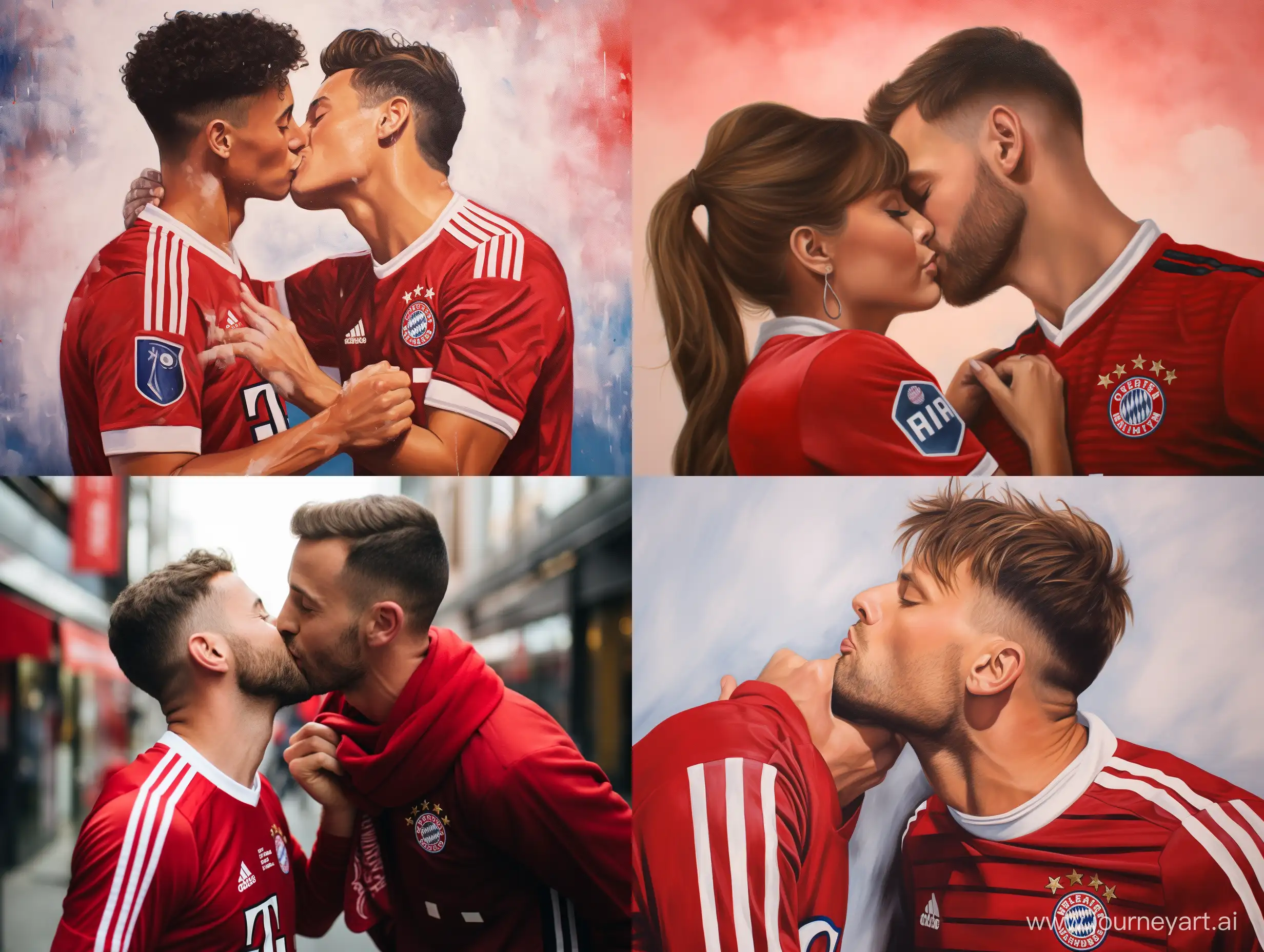 Kissing the shirt of Bayern Munich