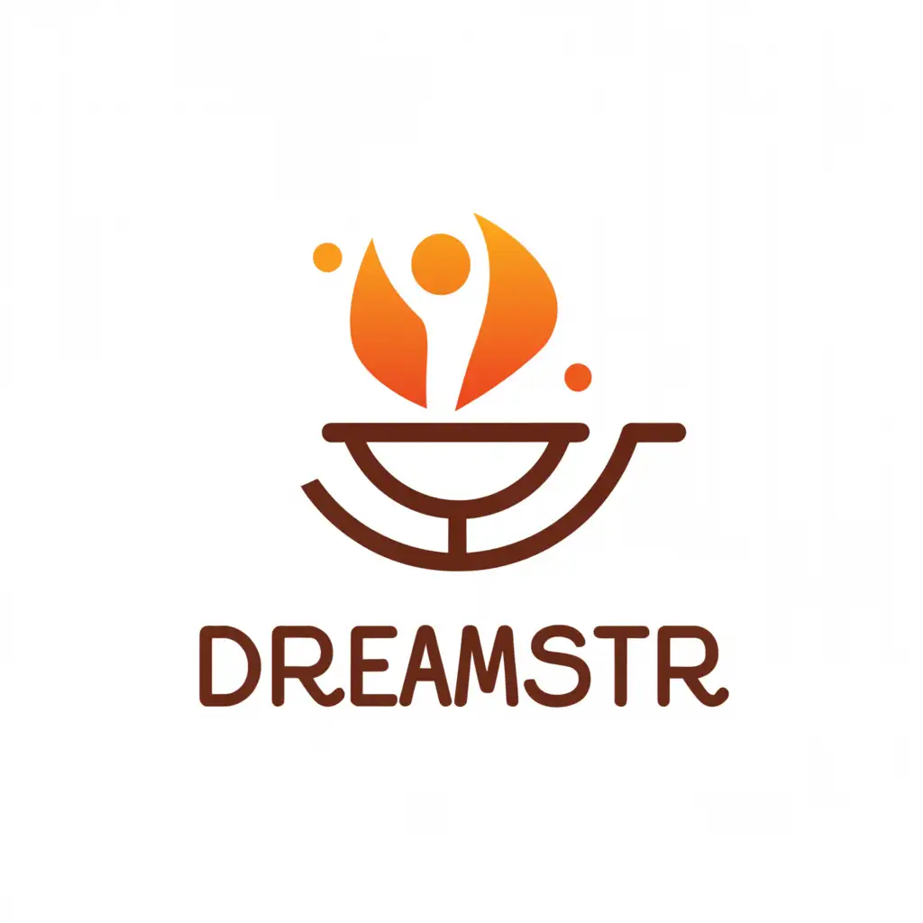 a logo design,with the text "dreamstir", main symbol:Frying pan over heat,Moderate,be used in Internet industry,clear background