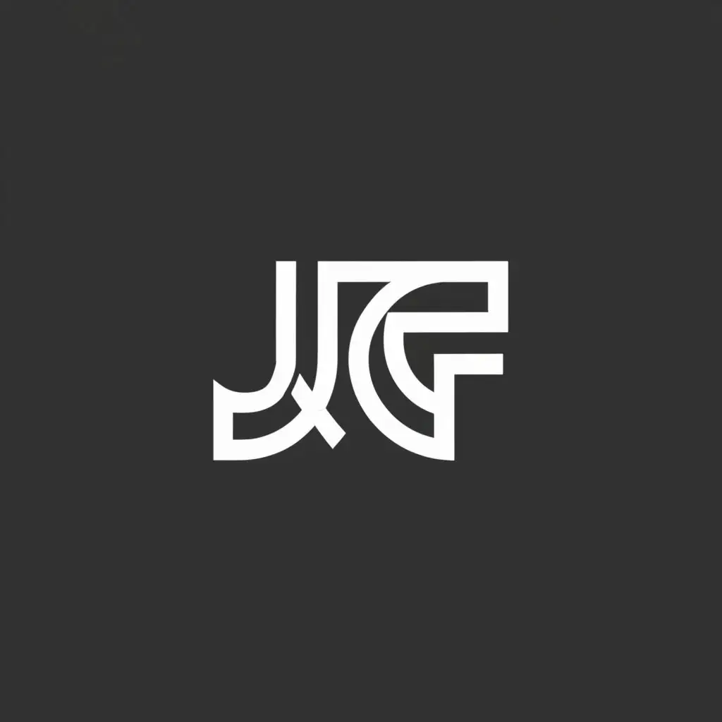 a logo design,with the text "JGF", main symbol:Leaf,Moderate,clear background