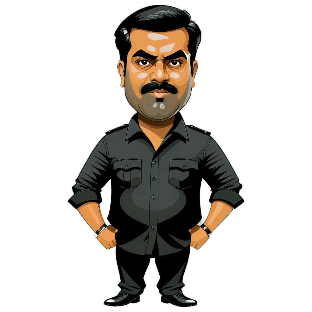 Cartoon caricature of Seeman, Naam tamilar katchi