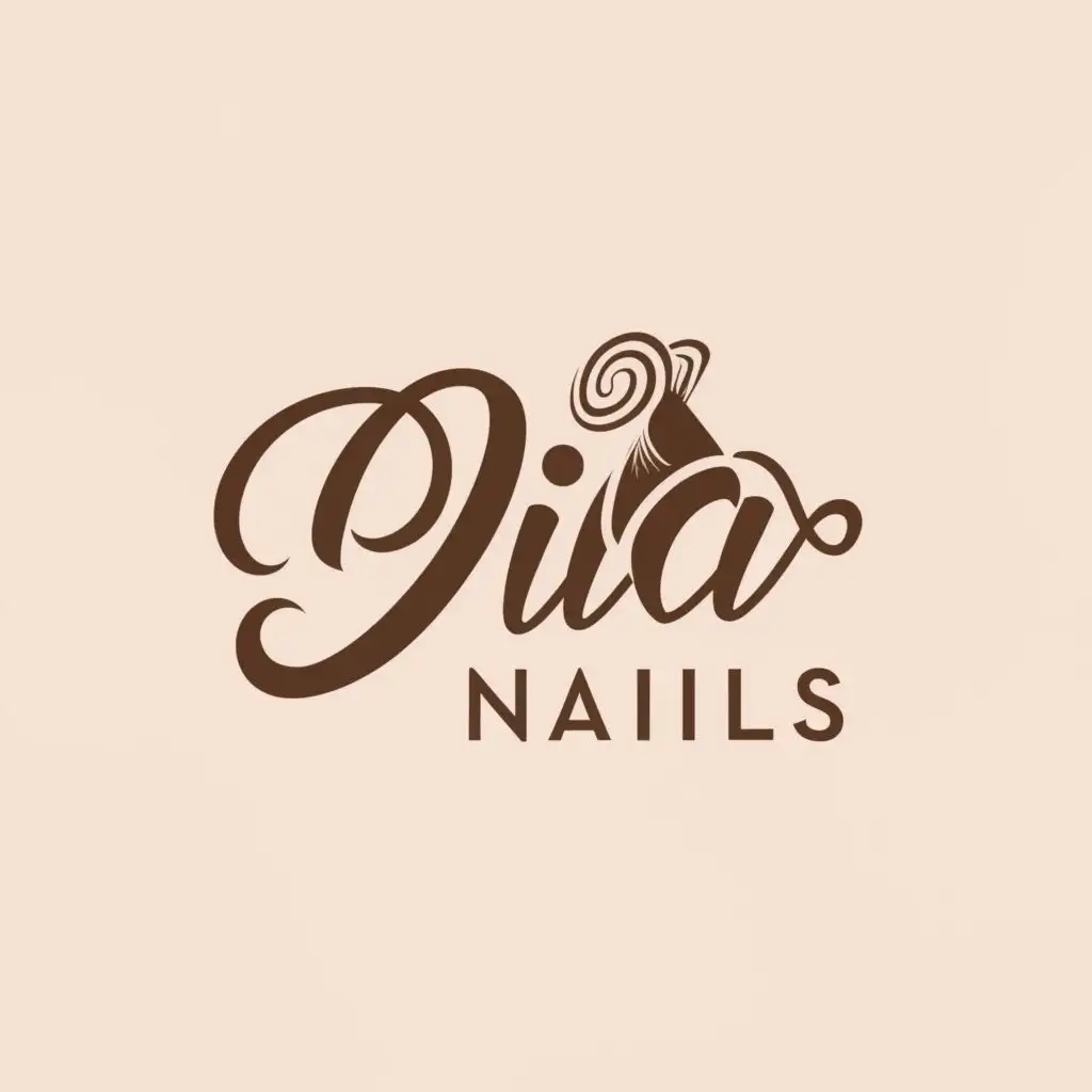 a logo design,with the text "Dila Nails", main symbol:nail,complex,clear background