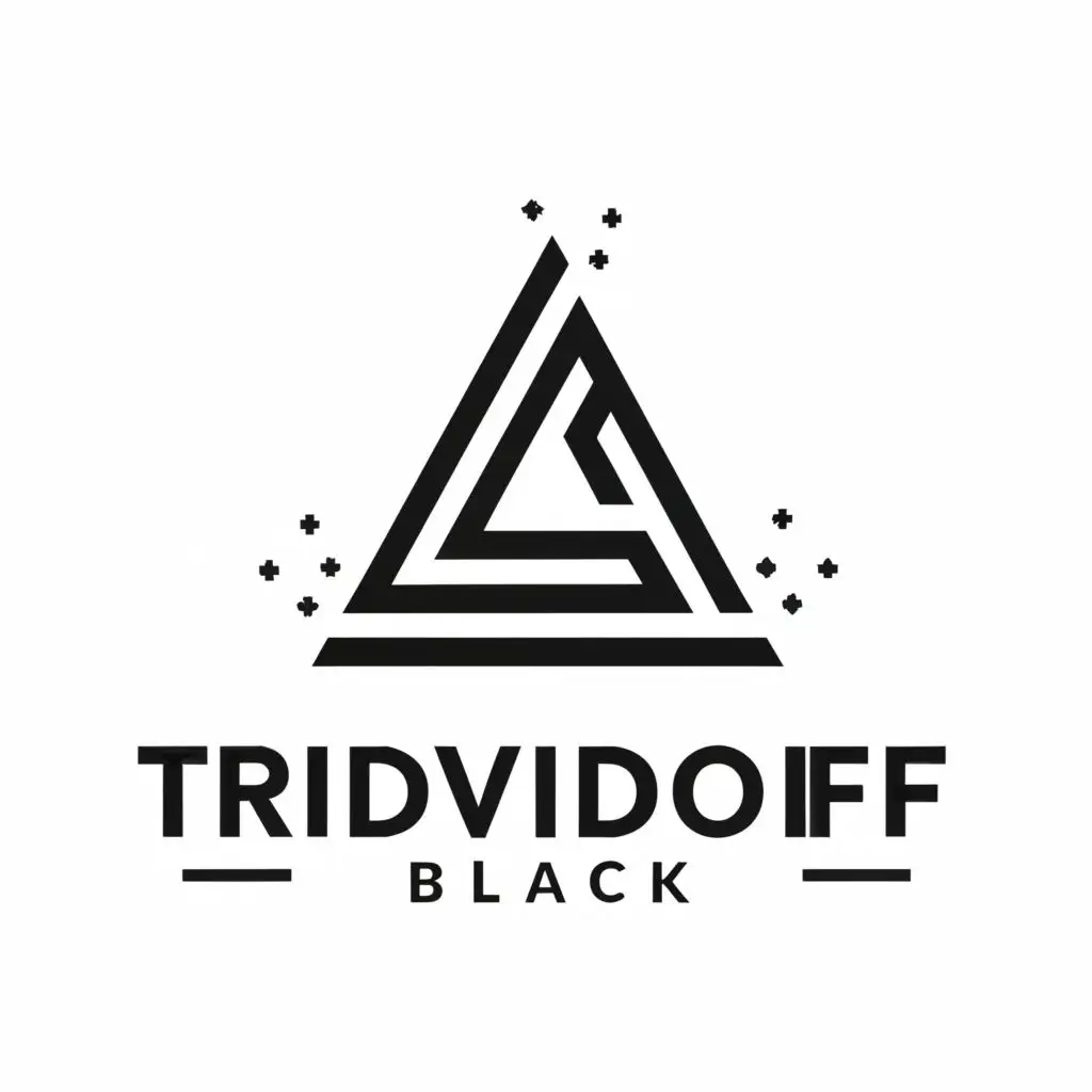 logo, triangle, with the text "Trividoff black", typography, be used in Retail industry