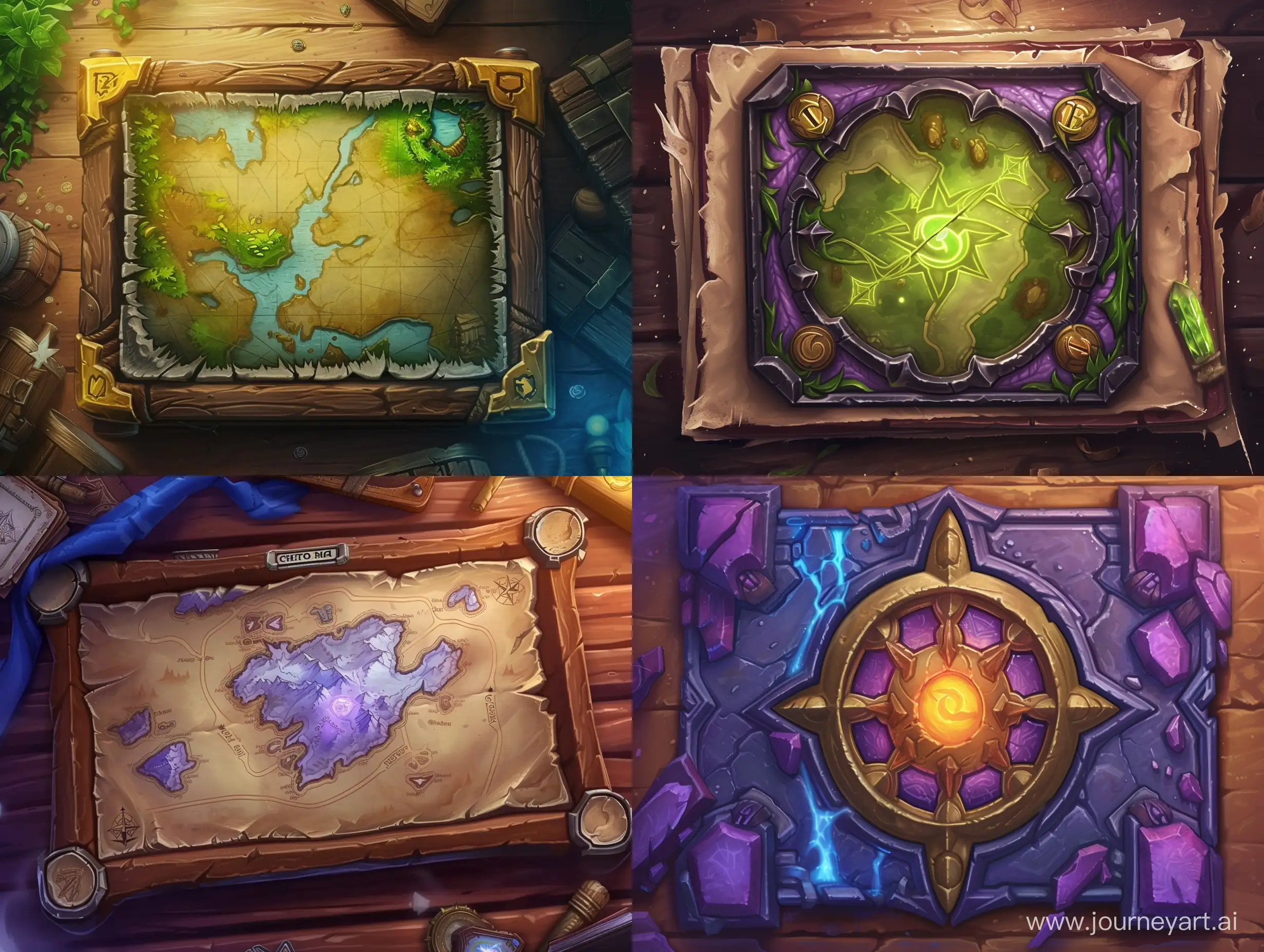 Fantasy-Hearthstone-Style-Board-Game-on-Map-Background