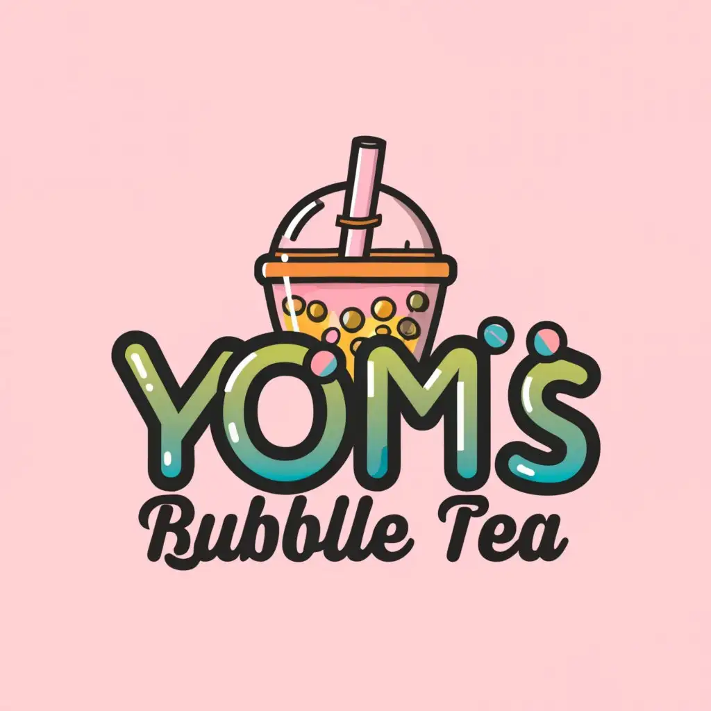LOGO-Design-For-Yomis-Bubble-Tea-Vibrant-Bubble-Tea-Icon-for-Retail-Branding