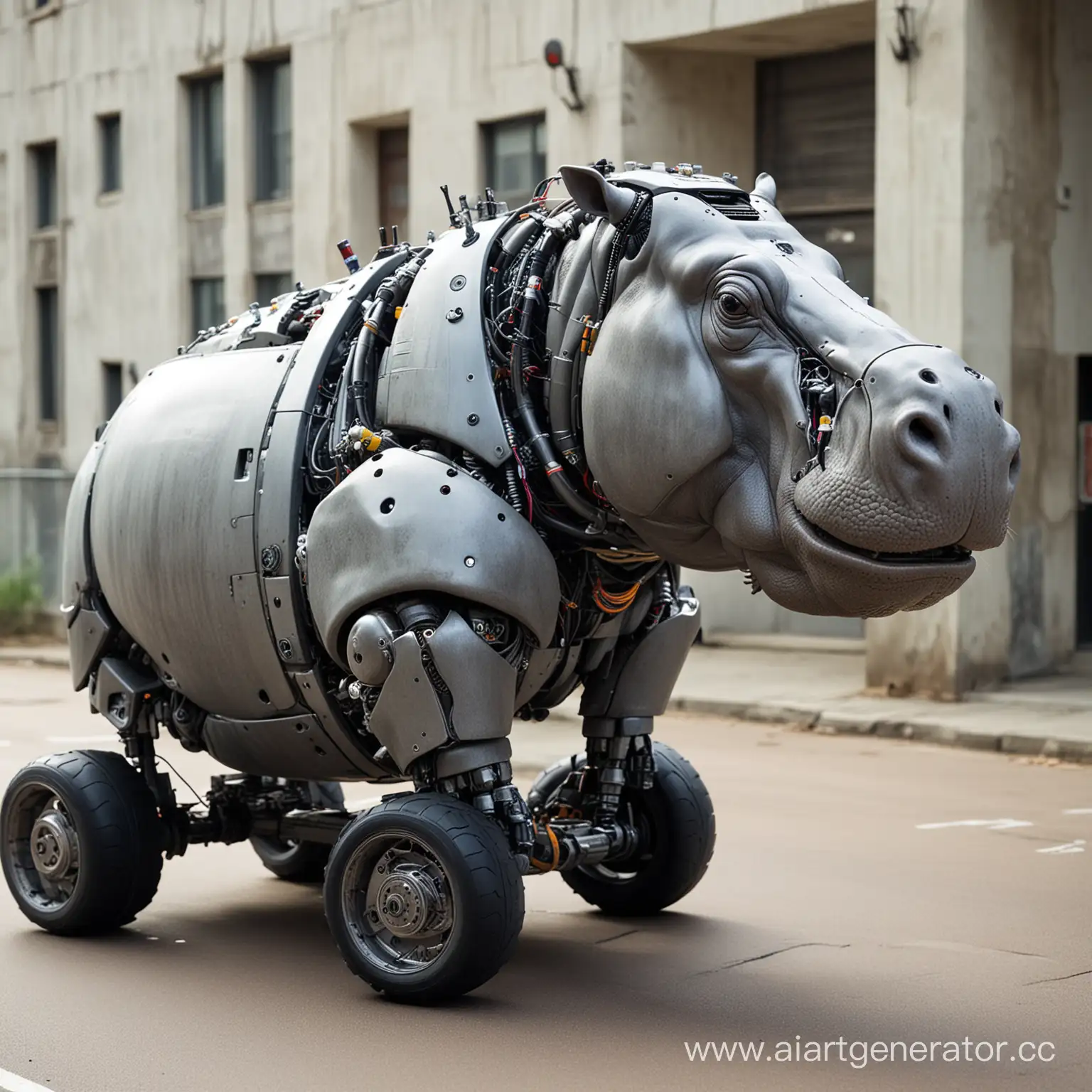 роботизированный бегемот на колесах
