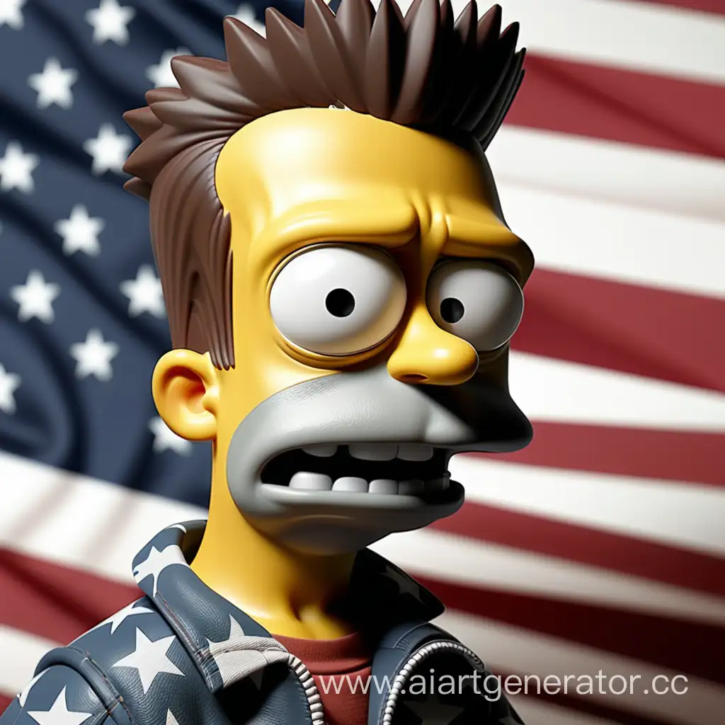 Bart-Simpson-Posing-with-the-American-Flag