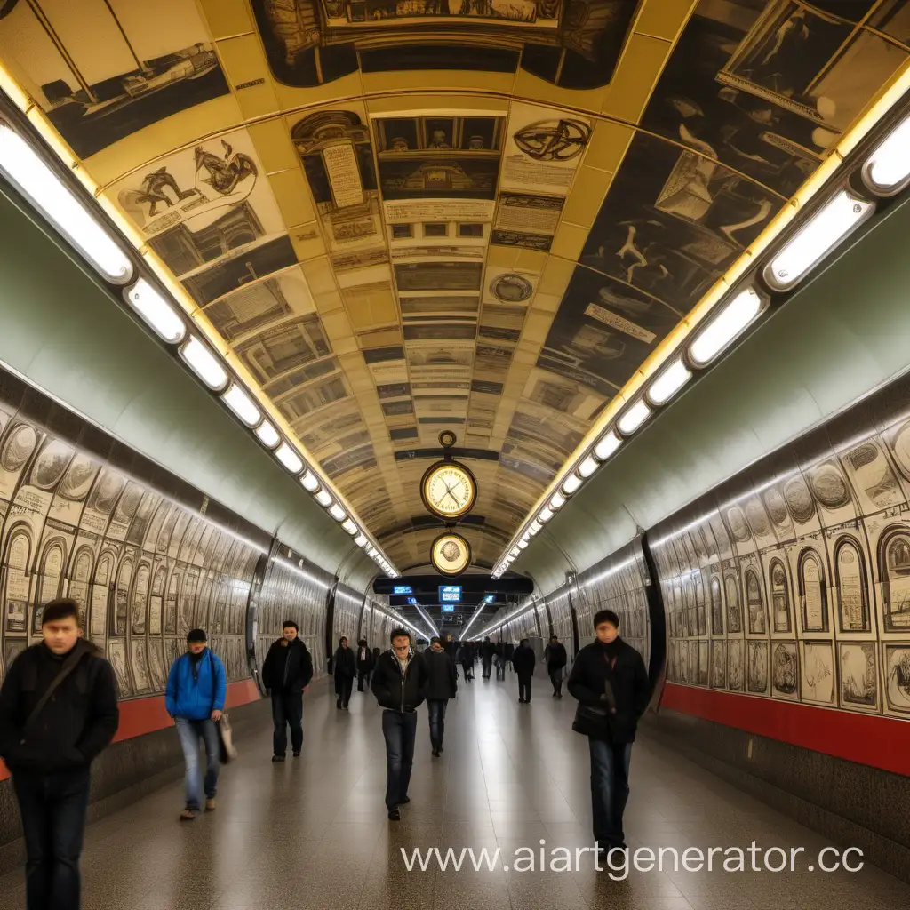 Futuristic-Metro-Station-with-ScienceInspired-Murals-and-Golden-Key