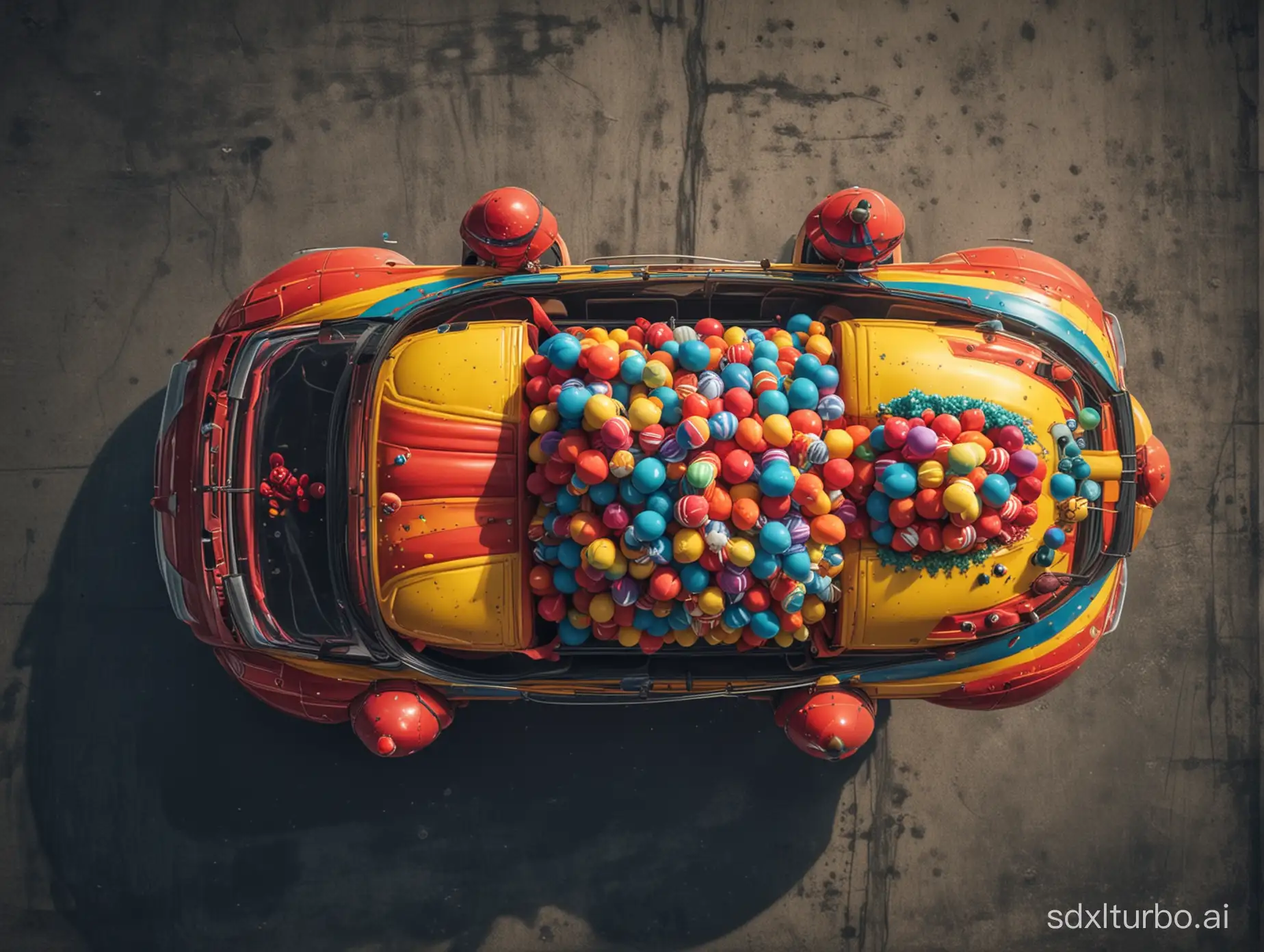 Futuristic-TopDown-View-of-Clown-Car