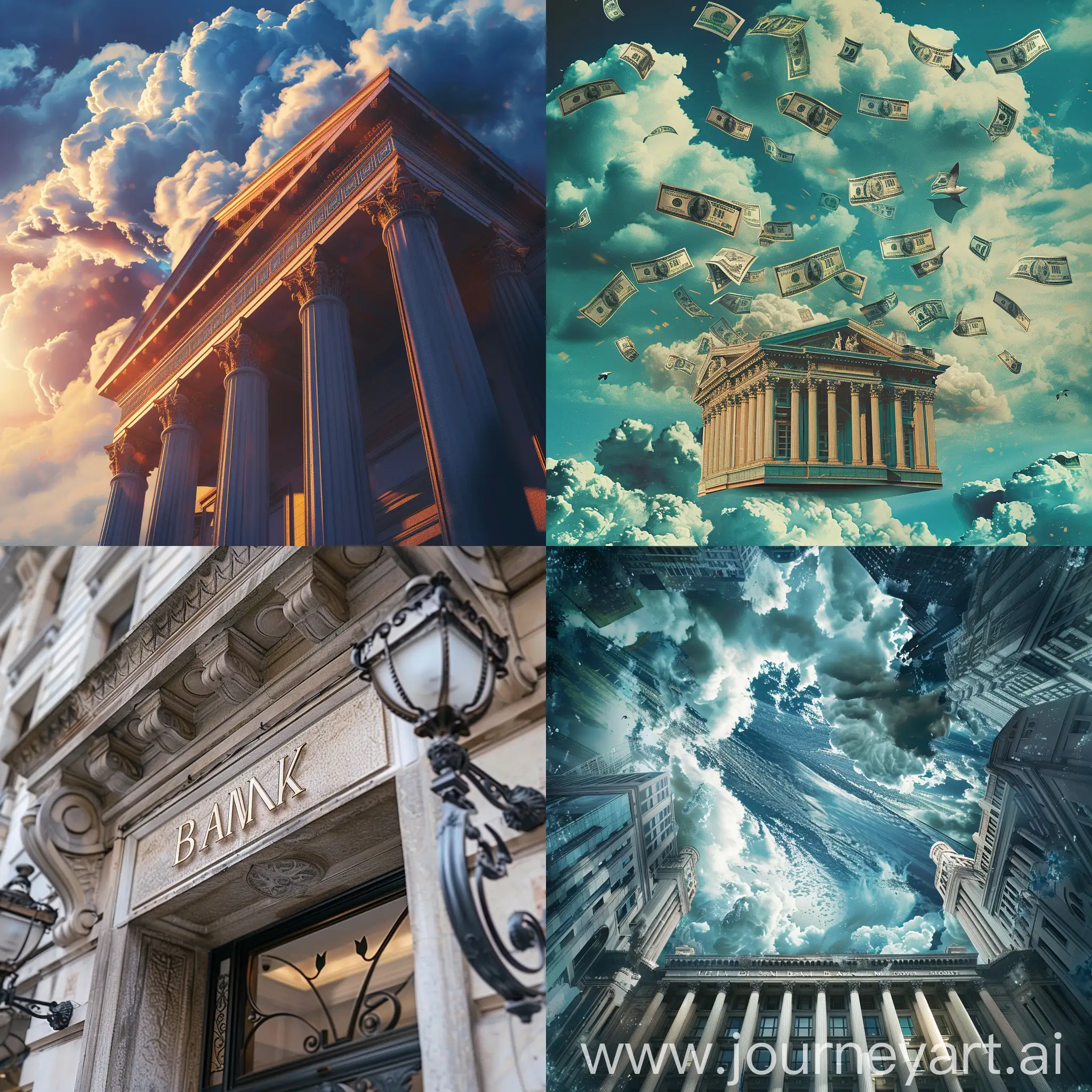 Regarding the creation of a poster that is related to the bank, I want you to create a photo with this content for me, the possibility of online deposit without a ceiling.
