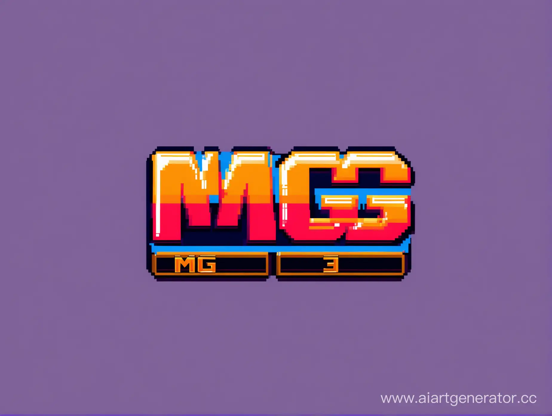 Изображение букв MG в стиле sega mega drive