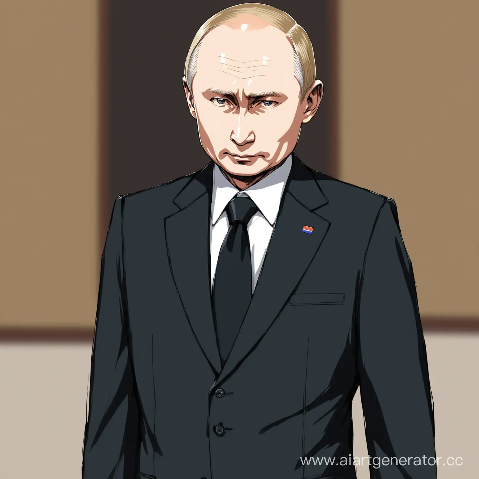 Объедини персонажа аниме Сатору Годжо и президента Владимира Путина в одного человека