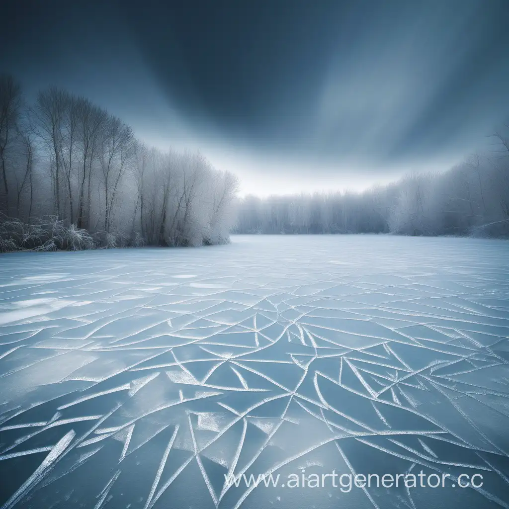 Serene-Winter-Scene-Frozen-Lake-Ice-Formation