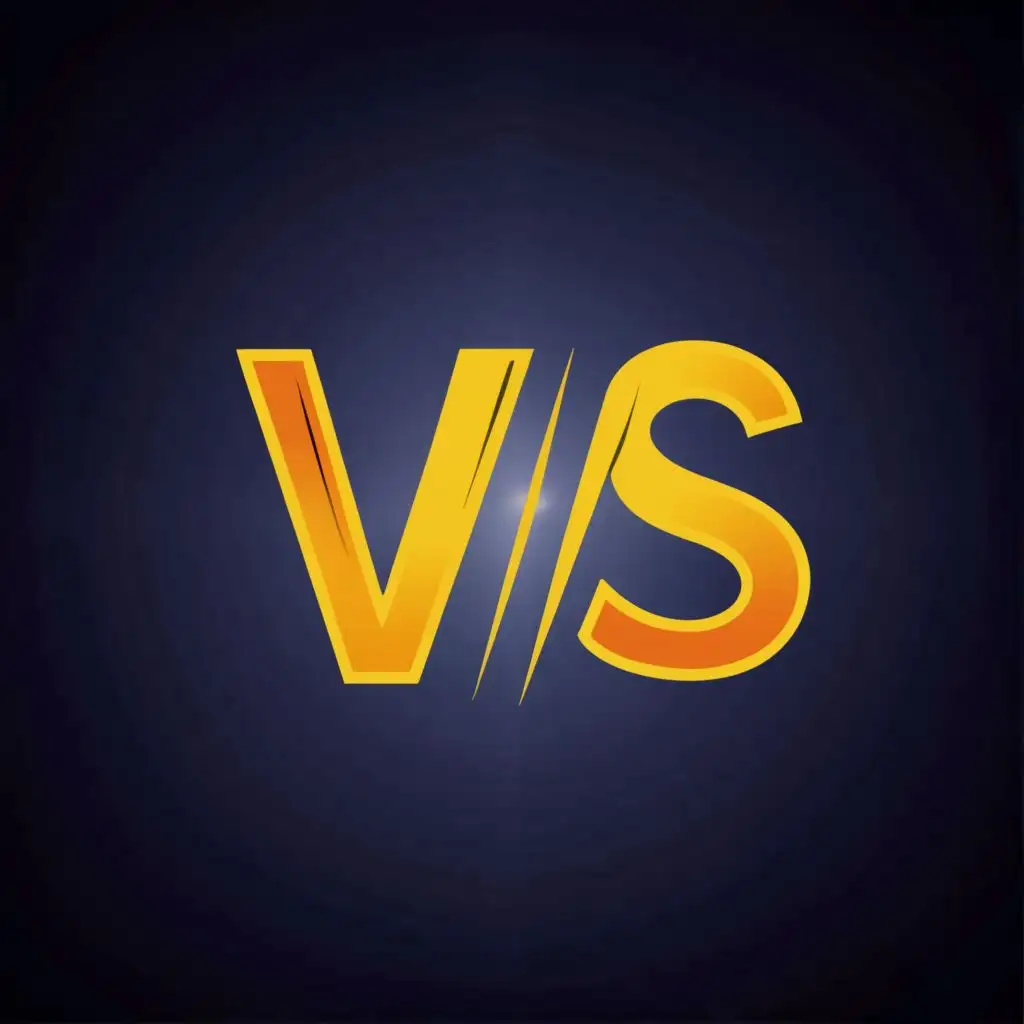 logo, VS, with the text "Versus", typography, be used in Entertainment industry