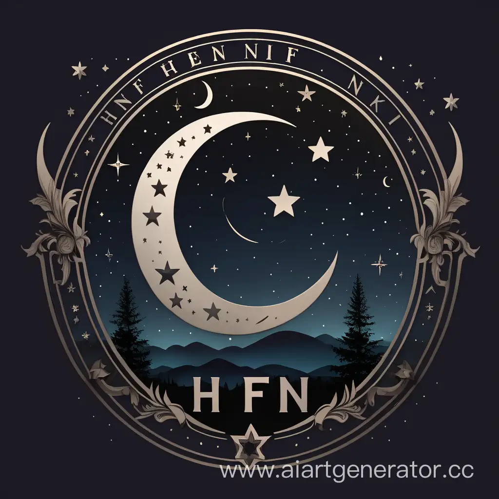 Mystical-Logo-Design-with-Crescent-Moon-and-Stars-in-the-Night-Sky