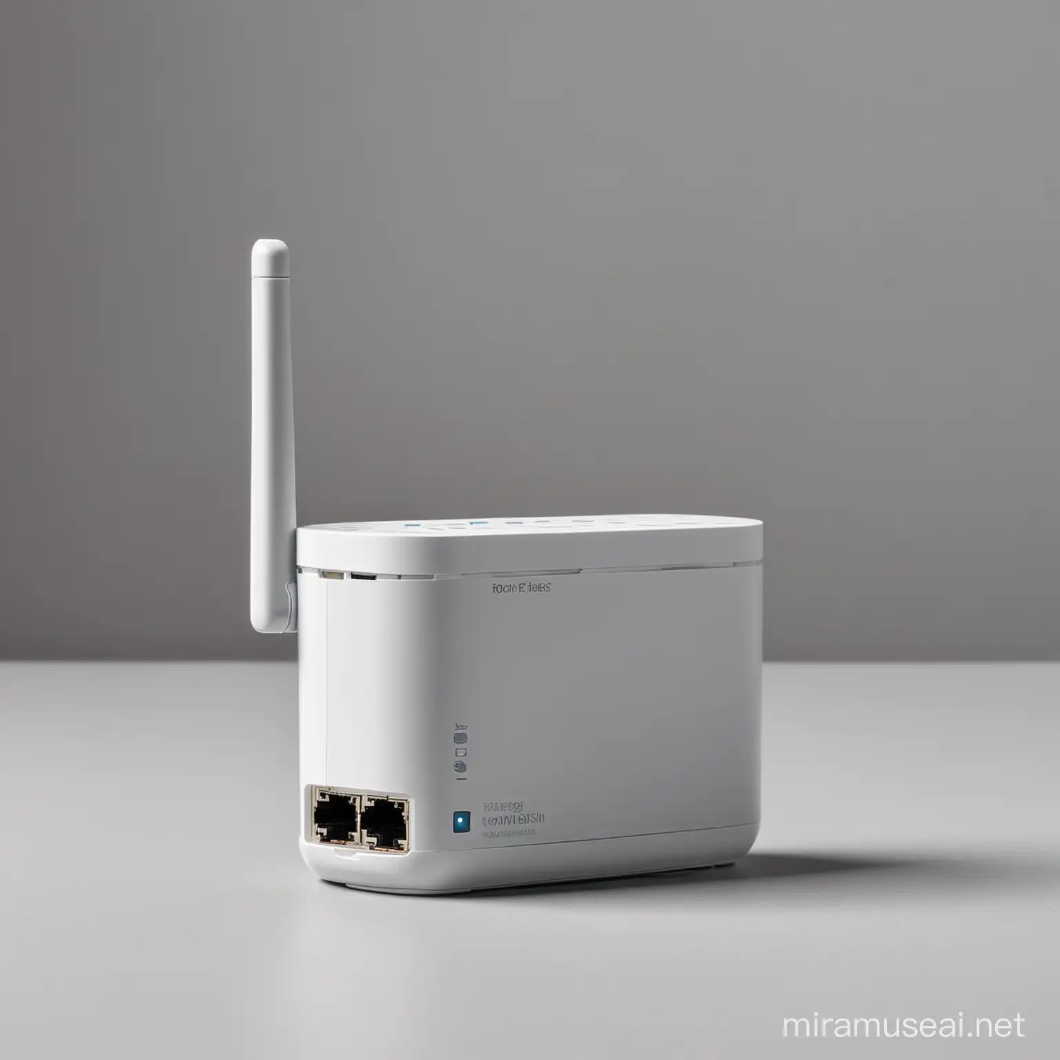 Portable Router on Gray Background
