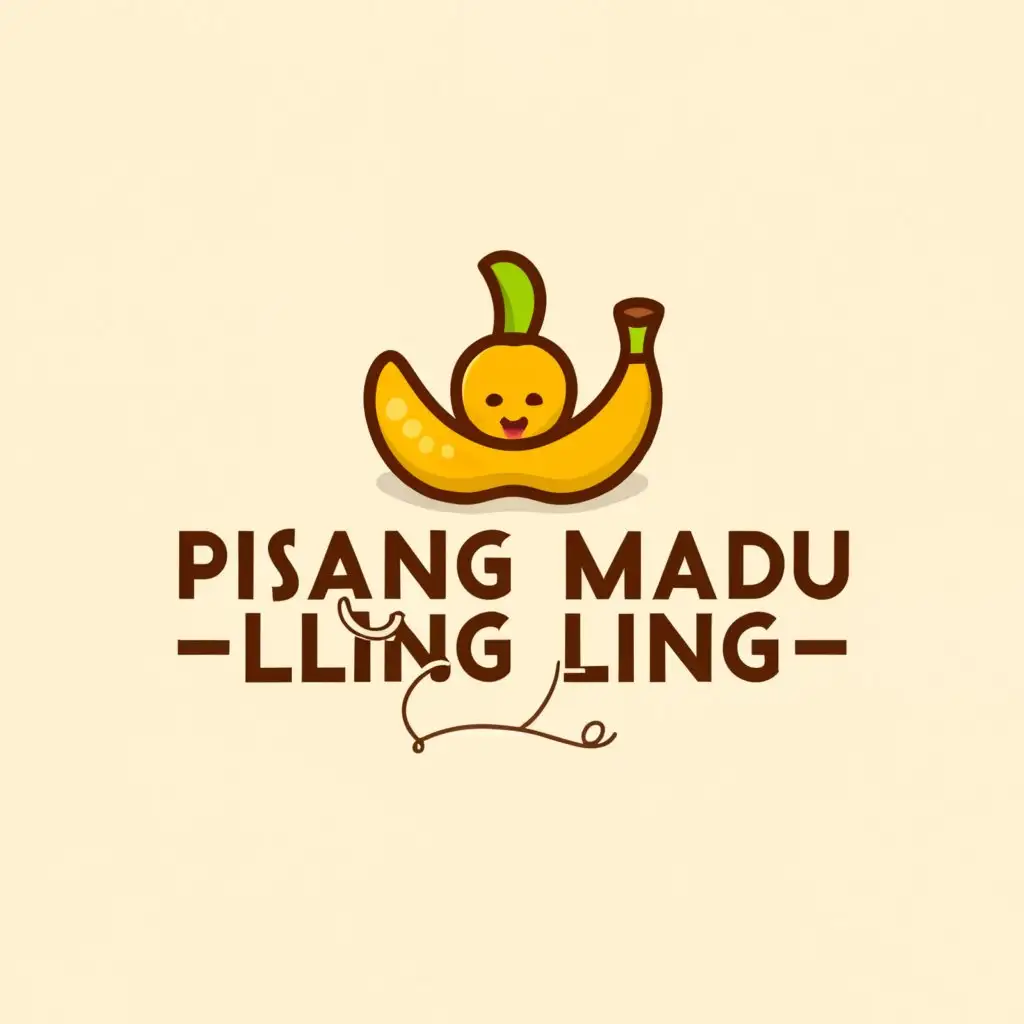 a logo design,with the text "Pisang madu Ling Ling", main symbol:Banana,Minimalistic,be used in Restaurant industry,clear background