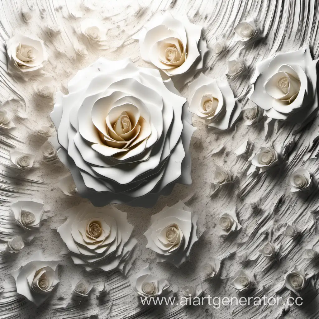 Surreal-White-Wall-Texture-with-Sparkling-Roses-and-Tornado