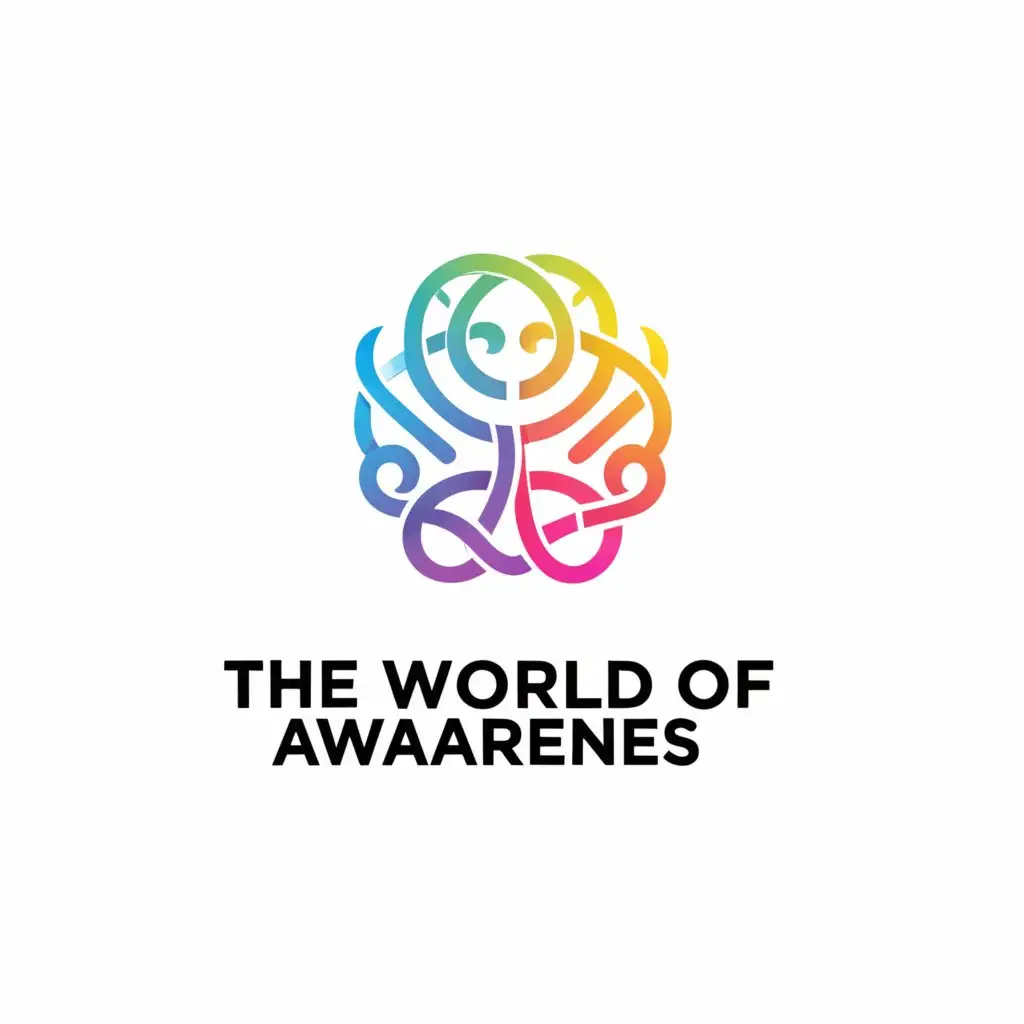 a logo design,with the text "The world of awareness", main symbol:The world of awareness,Moderate,be used in Internet industry,clear background