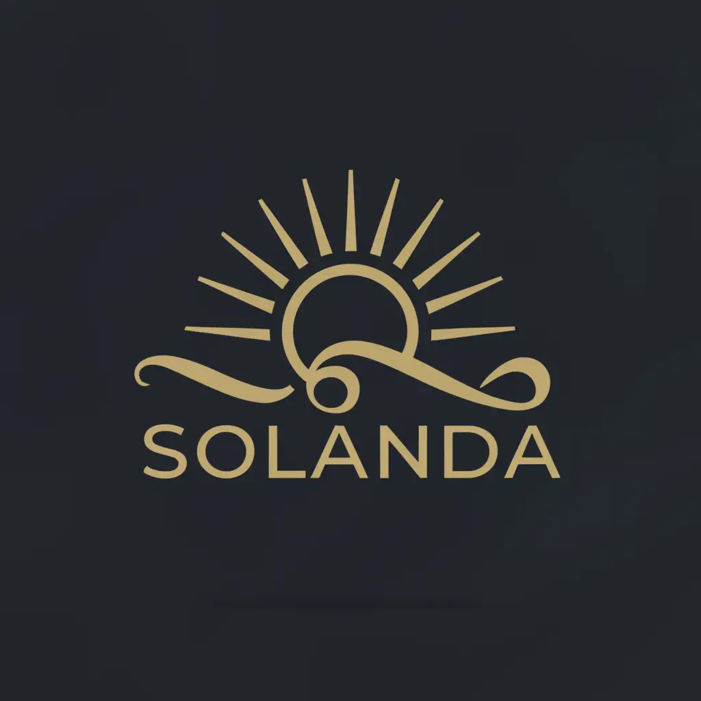 a logo design,with the text "Solanda", main symbol:creative, modern, elegant, cool,Moderate,clear background