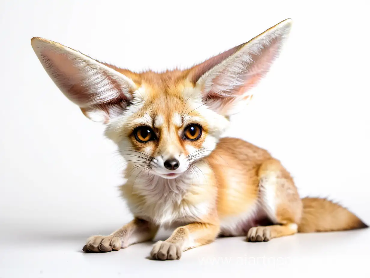 Adorable-Fennec-Fox-with-Hazel-Eyes-on-White-Background