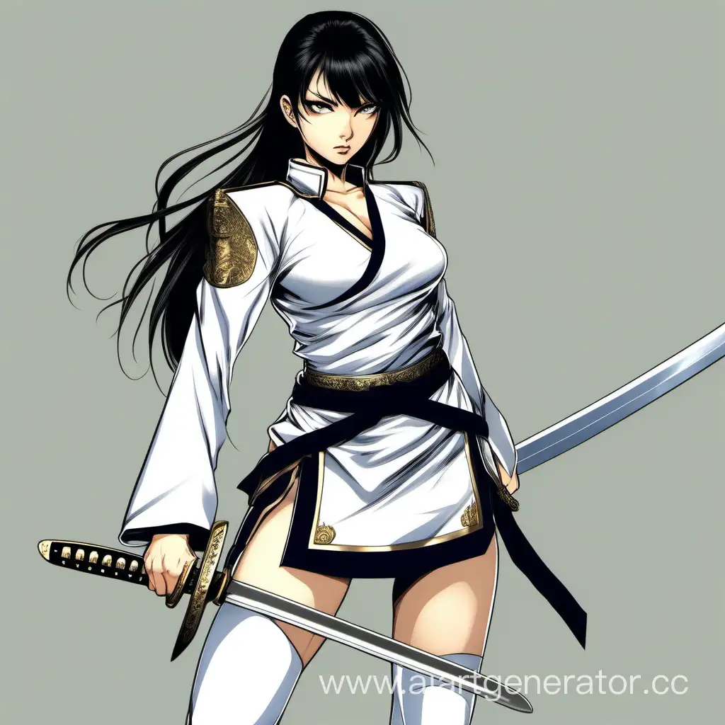 Elegant-Warrior-Woman-in-White-Uniform-Wielding-Katana