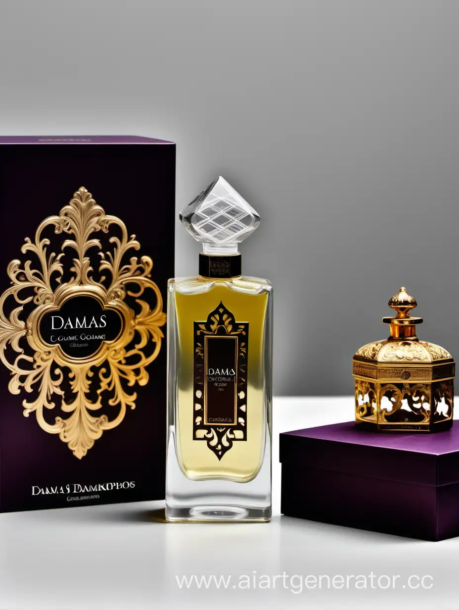 a bottle of damas cologne sitting next to a box, a flemish Baroque by Demetrios Farmakopoulos, instagram contest winner, dau-al-set, dynamic composition, contest winner, feminine