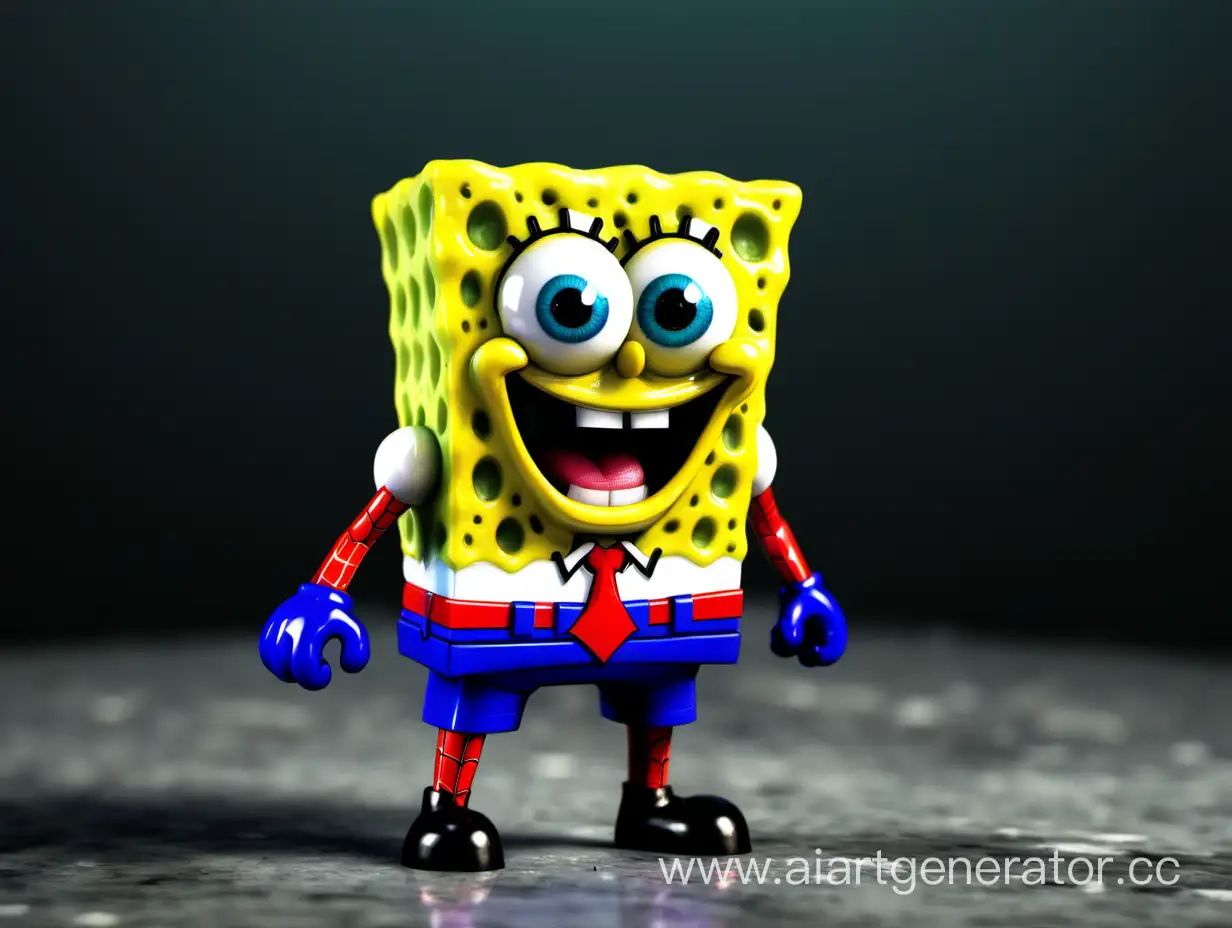 SpongeBob-as-SpiderMan-A-Fusion-of-Undersea-Comedy-and-Superhero-Action