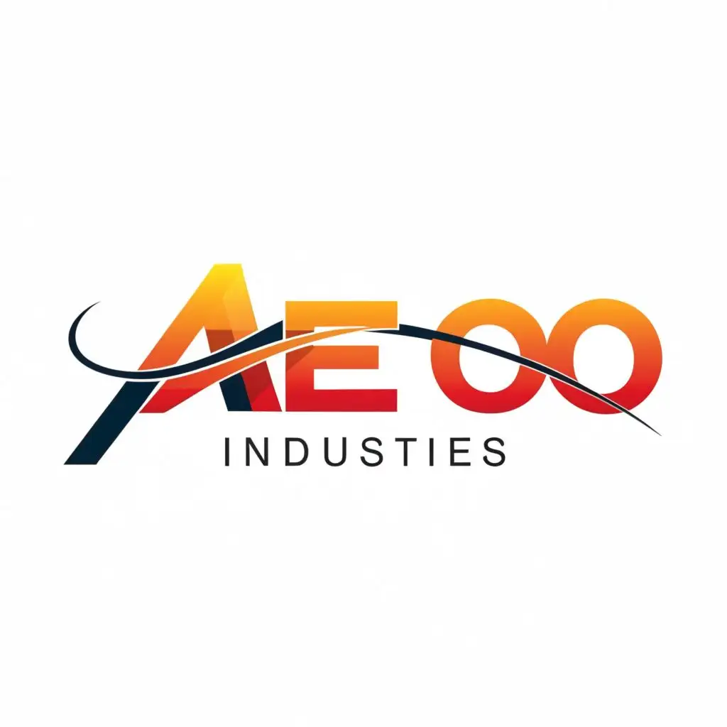 logo, none, with the text "Aedo Industries", typography, be used in Technology industry