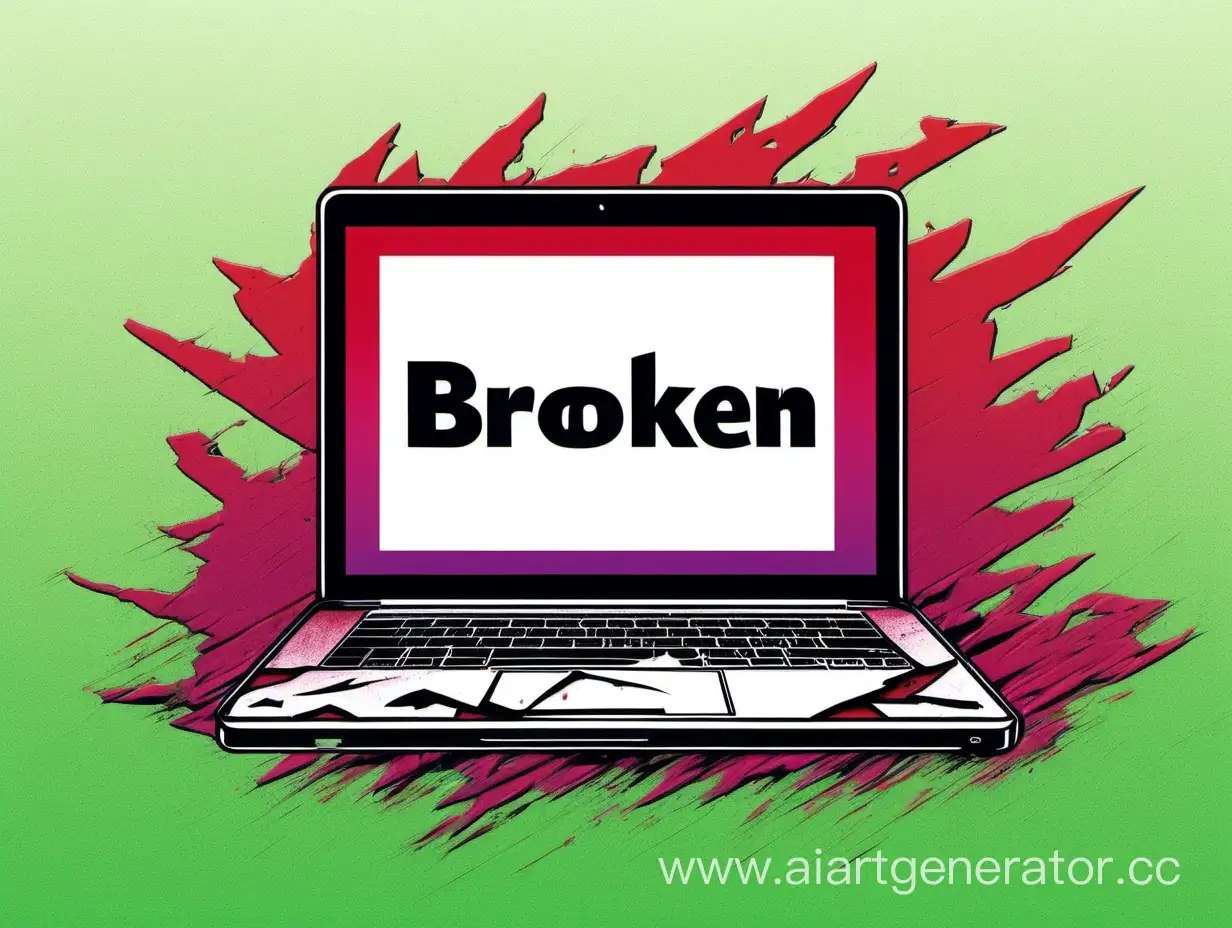 Gradient-Background-with-Broken-Laptop