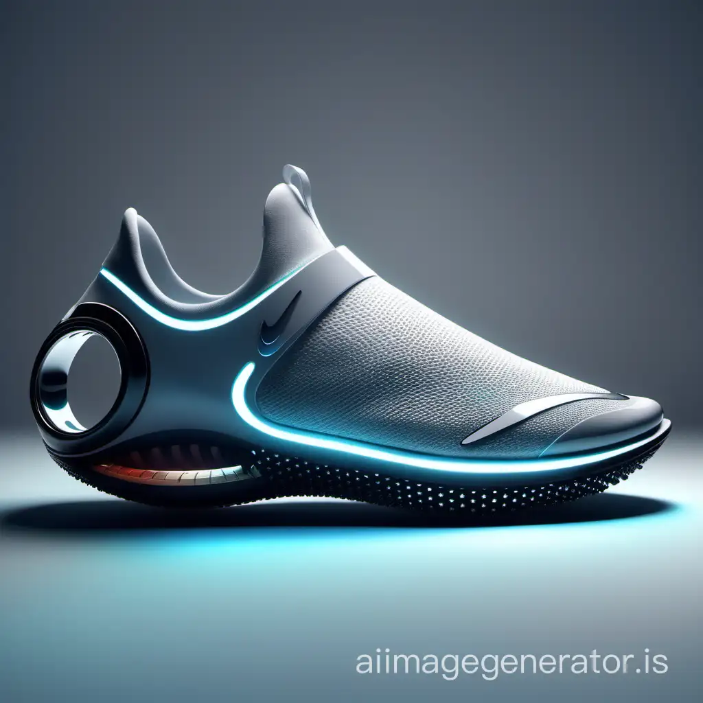nike shoe with futuristic design
