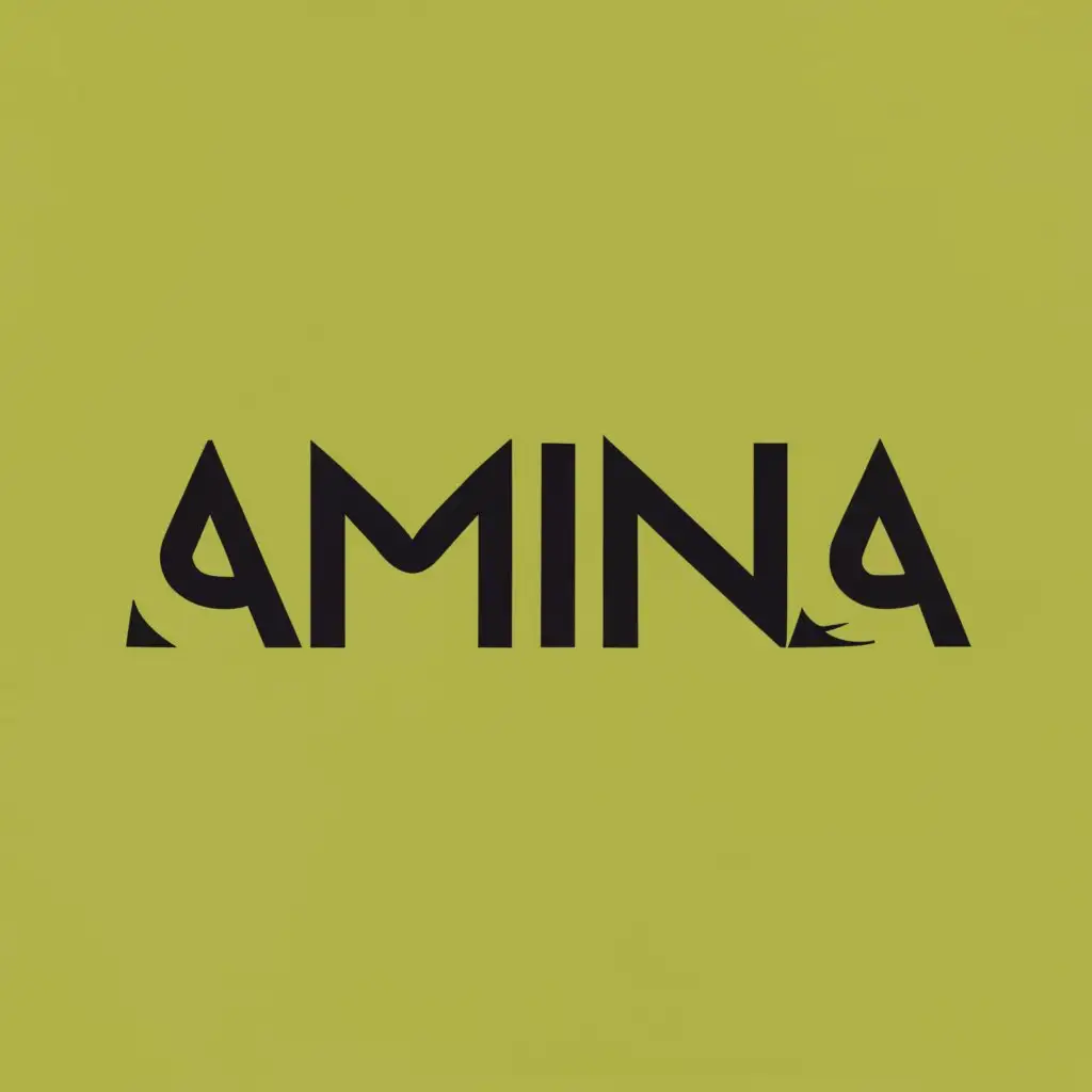 logo, nutrition, with the text "Amina", typography