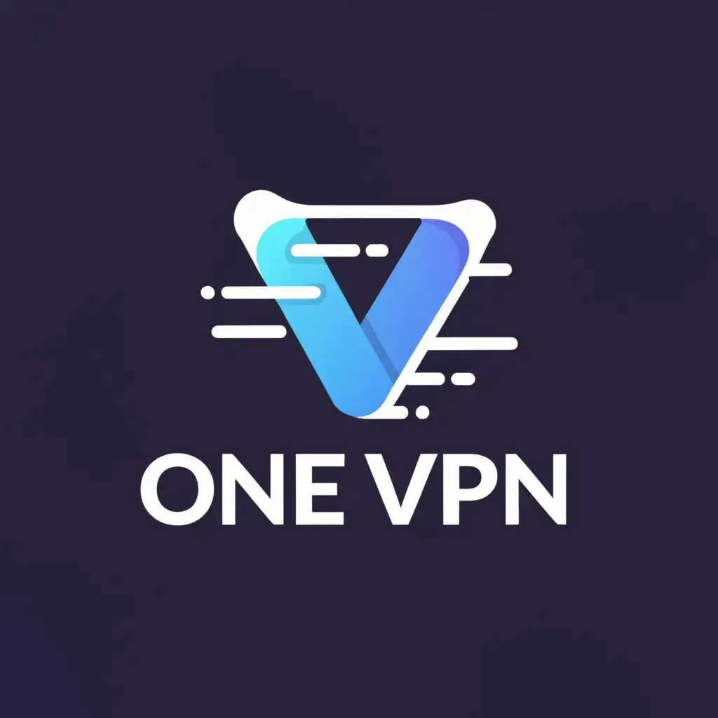 a logo design,with the text "ONE VPN", main symbol:INTRNET SPEED,Minimalistic,be used in Technology industry,clear background