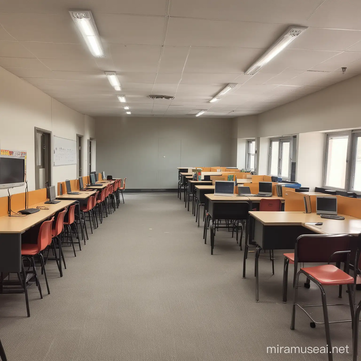 Modern computer rooms in school