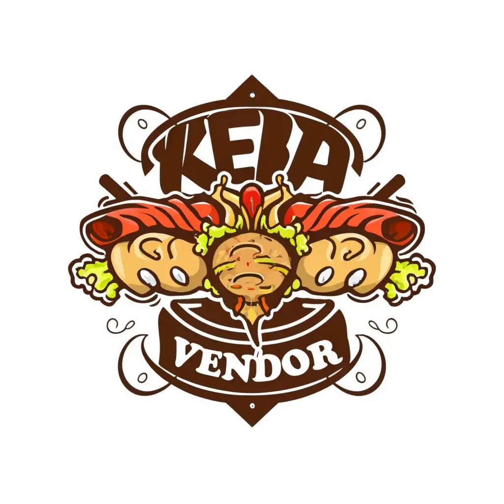 logo, Kebab, with the text "Kebab vendor", typography, be used in Restaurant industry