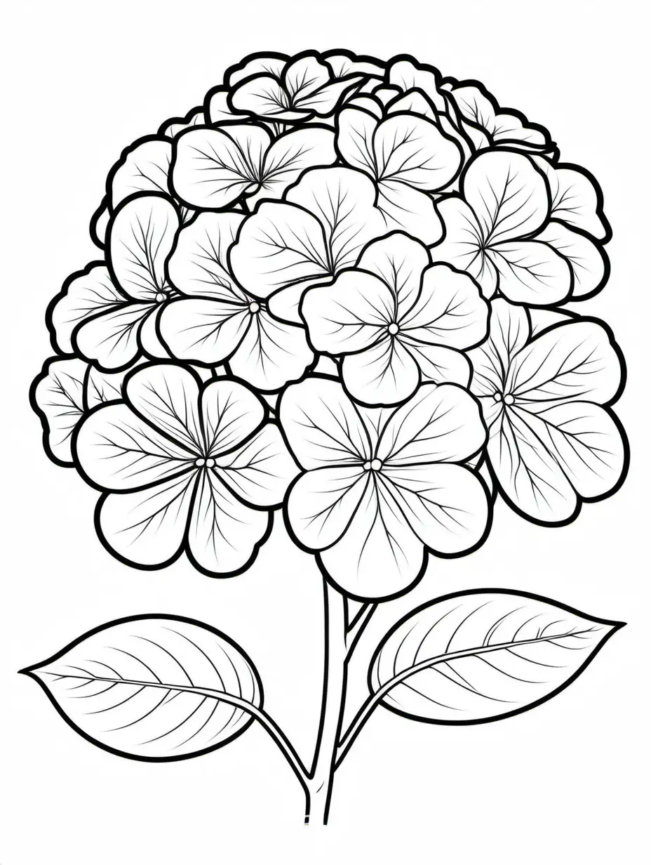 Simplicity-and-Fun-Hortensia-Flower-Coloring-Page-for-Kids