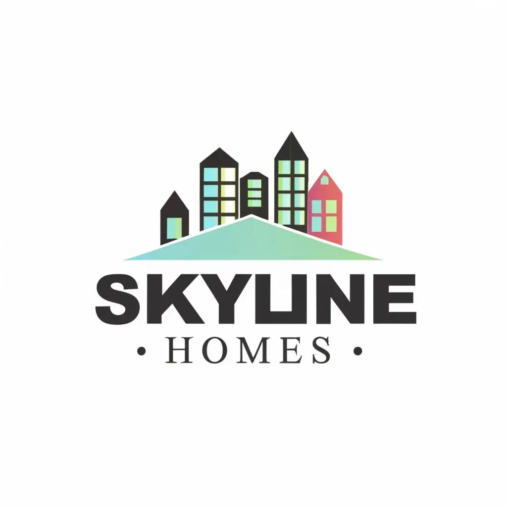 logo, SKYLINE, FONTS, with the text "Skyline Homes", typography, be used in Real Estate industry