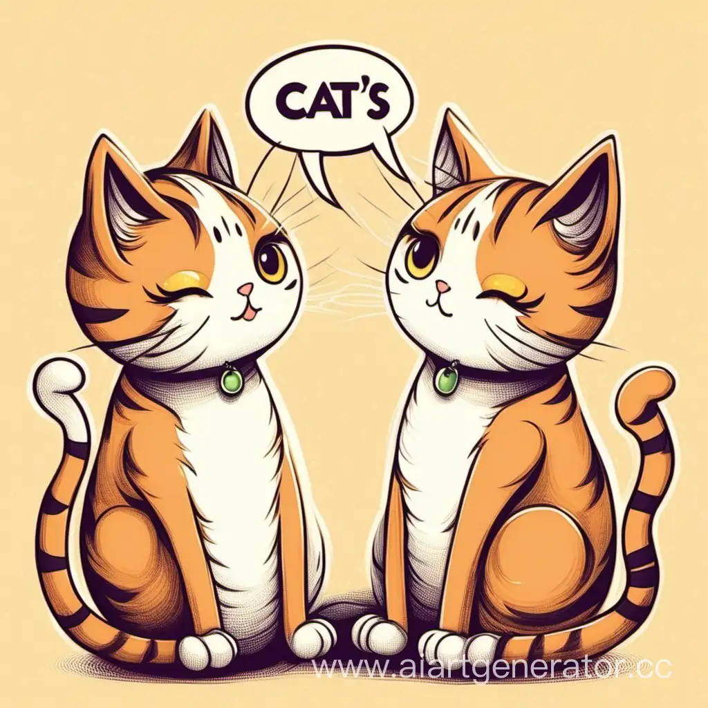 Диалог кота.Иллюстрация