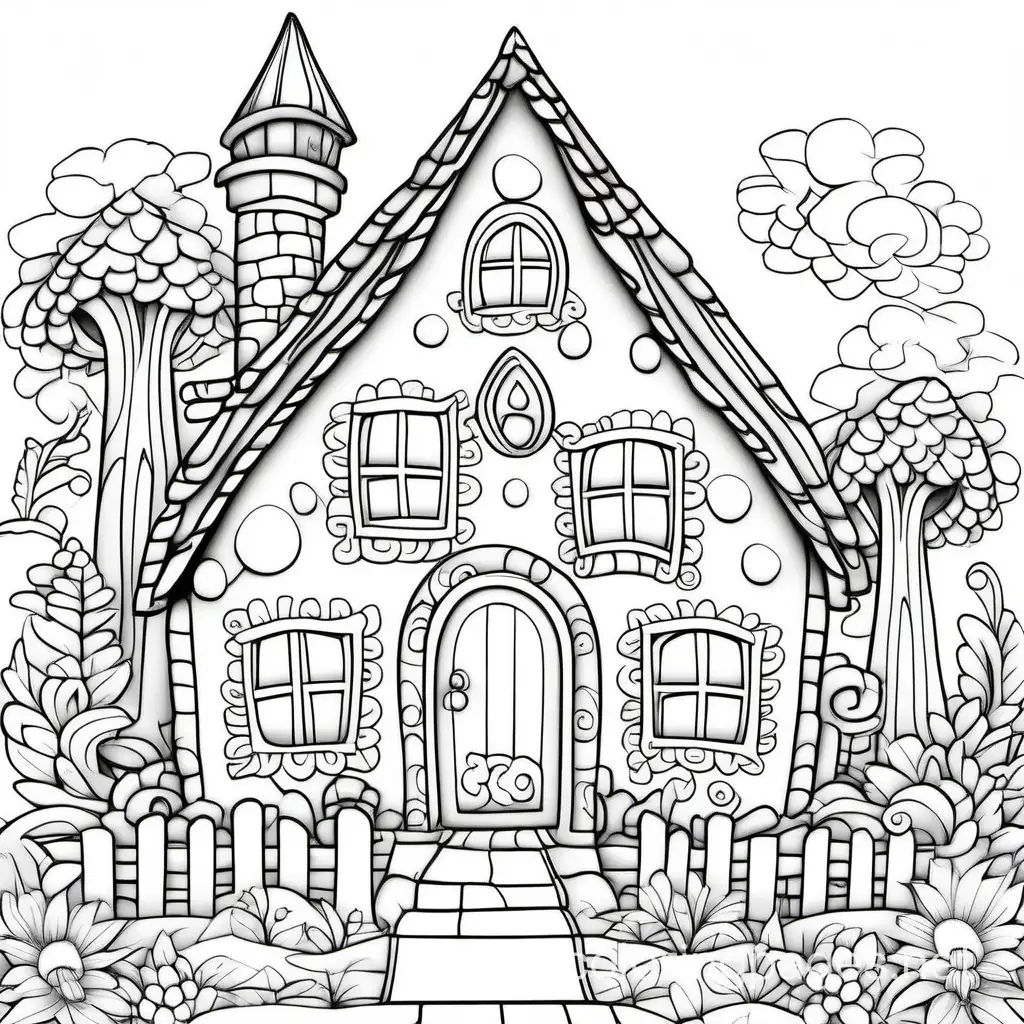 Fantasy-Storybook-Cottage-Coloring-Page-with-Swirling-Folk-Art-Style