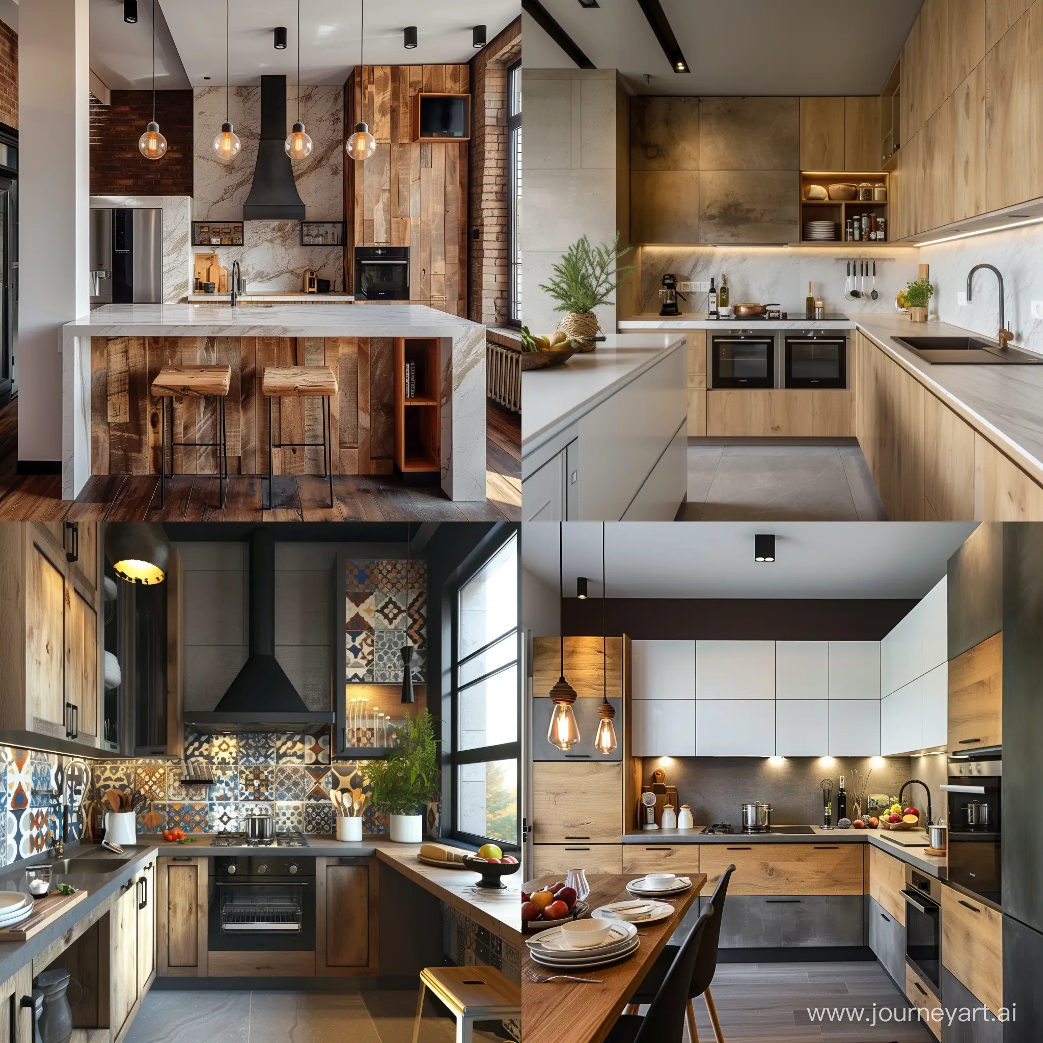 Ethnic-Style-Kitchen-with-Slab-Facades-Unique-and-Vibrant-Home-Decor
