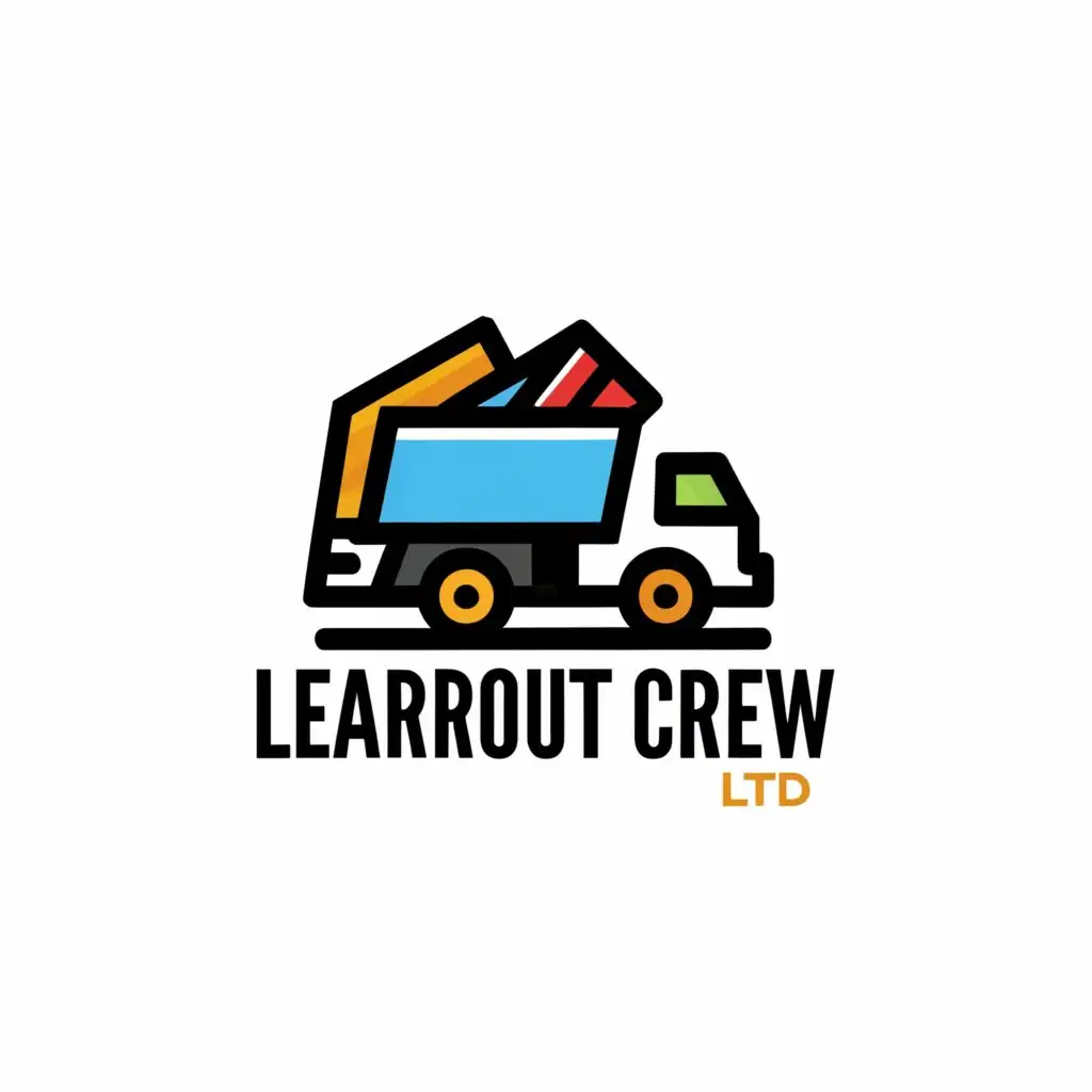 a logo design,with the text "Clearout crew Ltd", main symbol:Junk removal, demolitions & Hauling services,Minimalistic,be used in Construction industry,clear background