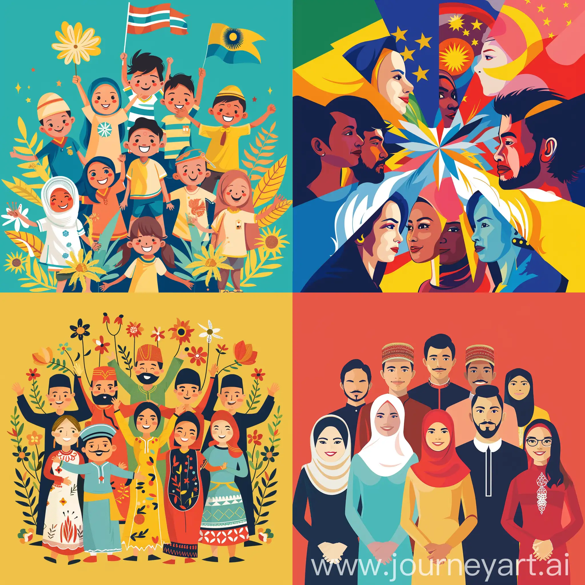 canva like, unity theme in malaysia, racial harmony